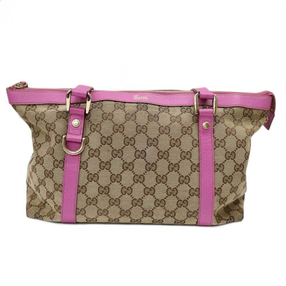 Gucci Tote Bag Brown Pink GG